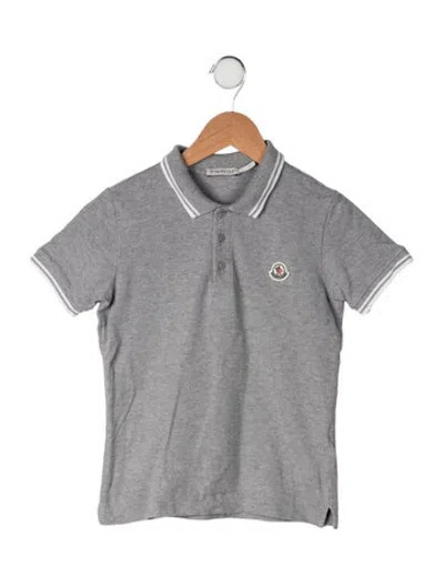 Pre-owned Moncler Kids' Cotton Polo Shirt In Grey