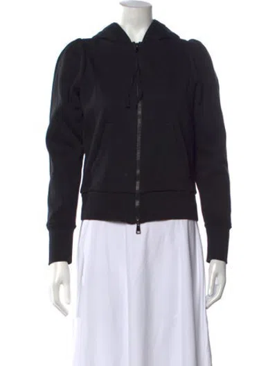 Pre-owned Moncler Crew Neck Long Sleeve Hoodie In Black
