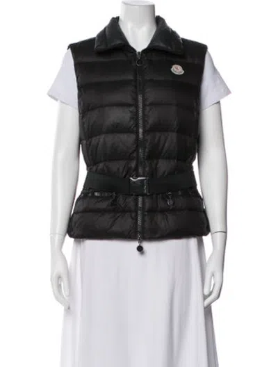 Pre-owned Moncler Down Vest In Grey