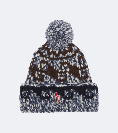 Moncler Fair Isle Wool And Alpaca-blend Beanie In Multi