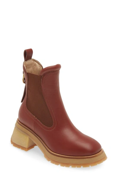 Moncler Gigi Lug Sole Chelsea Boot In 褐色