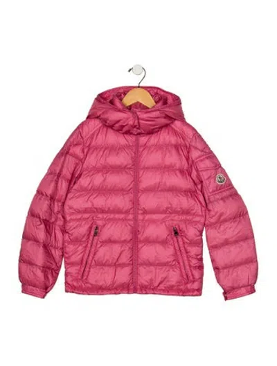 Pre-owned Moncler Kids' Girls' Puffer Jacket In Pink