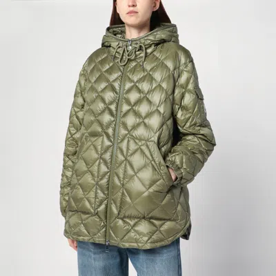Moncler Green Quilted Jacket In Nylon
