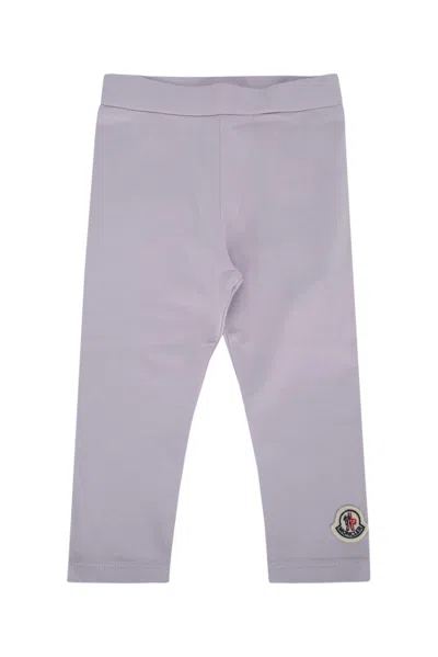 Moncler Jr Leggings In Purple
