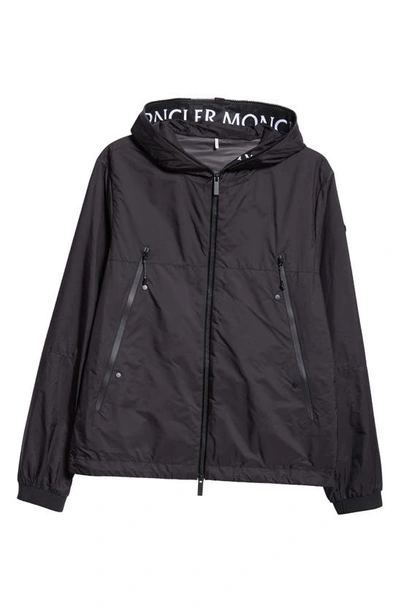 Moncler Junichi Water Repellent Hooded Rain Jacket In Black