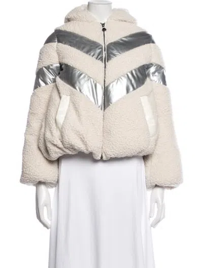 Pre-owned Moncler Kids' Girls' Puffer Coat In Neutrals