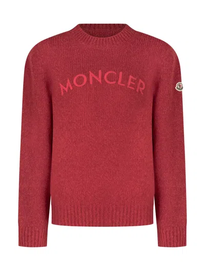 Moncler Kids Mini Crew Neck Sweater In Pink