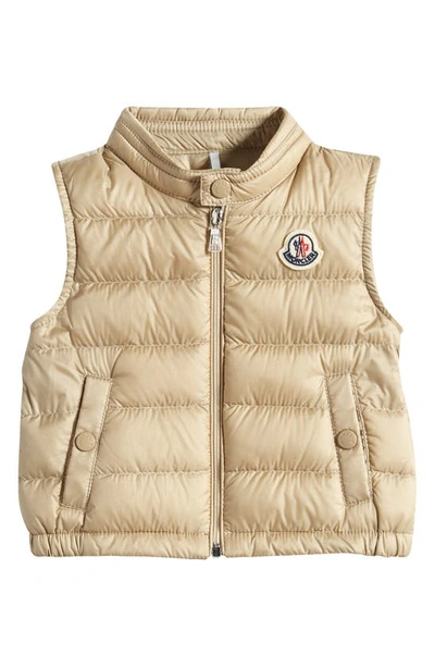 Moncler Babies' Kids' New Amaury Quilted Down Vest In Beige