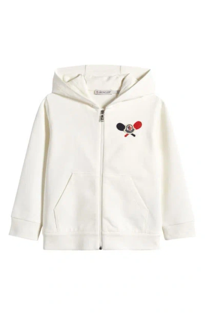 Moncler Babies' Logo Patch Hoodie In White