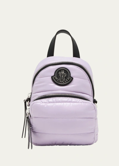 Moncler Kilia Small Crossbody Nylon Backpack In Purple