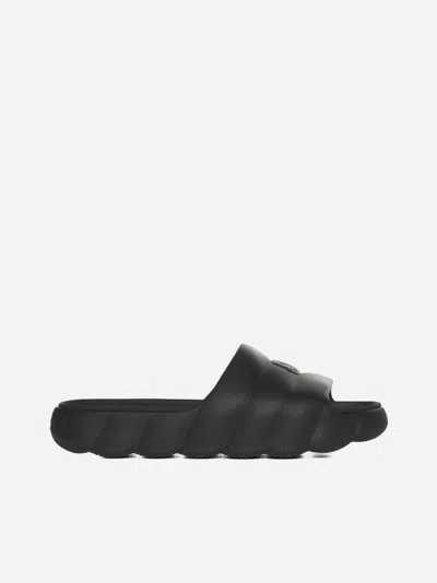 Moncler Lilo Rubber Slides In Black