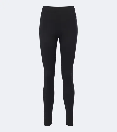 Moncler Logo Ski Leggings In Black