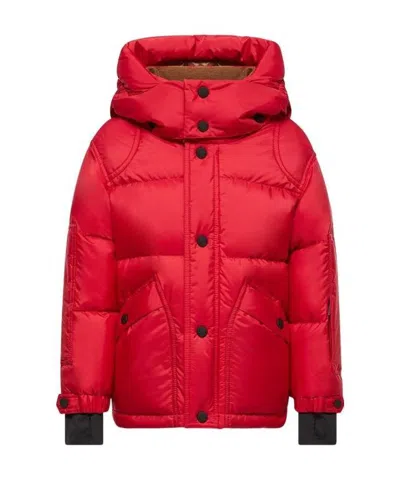 Moncler Kids' Miller Hooded Insulated Ski Jacket In Red