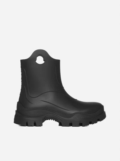 Moncler Misty Rain Pvc Ankle Boots In Black