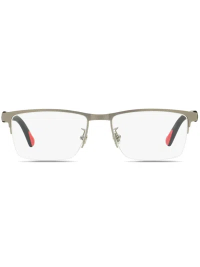 Moncler Ml5164h Semi-rimless Glasses In Silber