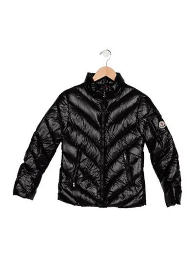 Pre-owned Moncler Kids' Nylon Down Jacket In Black