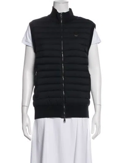 Pre-owned Moncler Nylon Vest In Blue