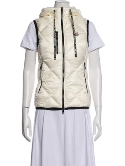 Pre-owned Moncler Nylon Vest In Neutrals