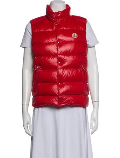 Pre-owned Moncler Nylon Vest In Red