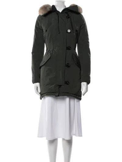 Pre-owned Moncler Parka In Green