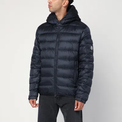 Moncler Short Blue Zip-up Puffer