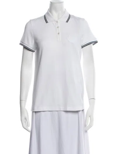 Pre-owned Moncler Short Sleeve Polo In White