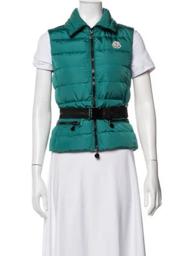 Pre-owned Moncler Vest In Green