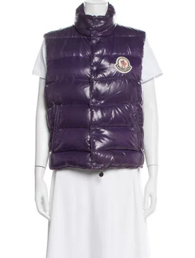 Pre-owned Moncler Vest In Purple