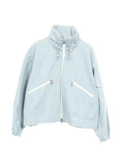Pre-owned Moncler Vintage 2010s Severau Denim Jacket In Blue