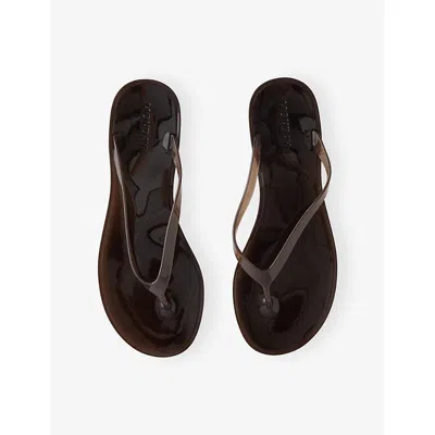 Monday Womens Sardinia Jelly Flip Flops Espresso Eur 40 / 7 Uk