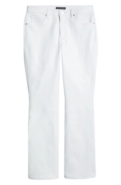 Monfrere Clint Leather Bootcut Trousers In Blanc