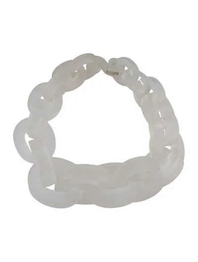 Pre-owned Monies Acrylic Oversized Collar Necklace, 22.5" In Multicolor