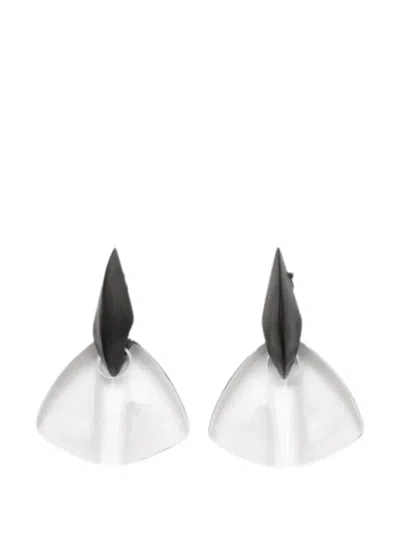 Monies Earrings Black Transparent "mani"