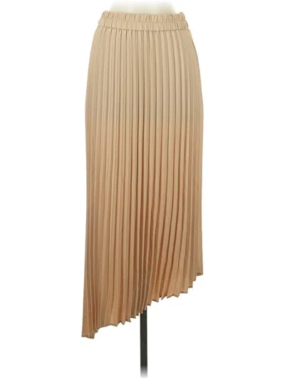 Pre-owned Monki Formal Skirt In Tan