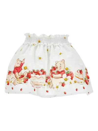 Monnalisa Babies' Floral Print Skirt In Multi