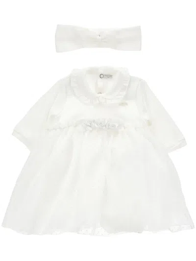 Monnalisa Mini Dress In White