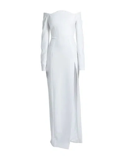 Monot Mônot Woman Maxi Dress White Size 6 Polyester