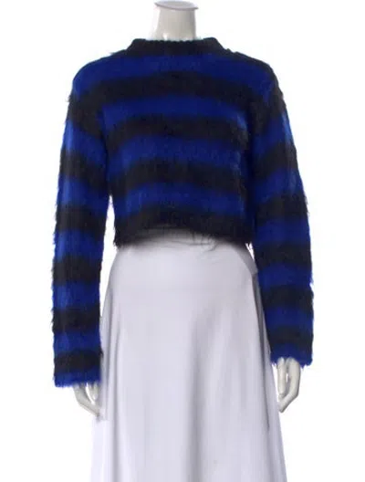 Pre-owned Monse Alpaca Striped Sweater In Blue
