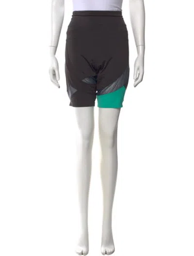 Pre-owned Monse Colorblock Pattern Mini Shorts In Black