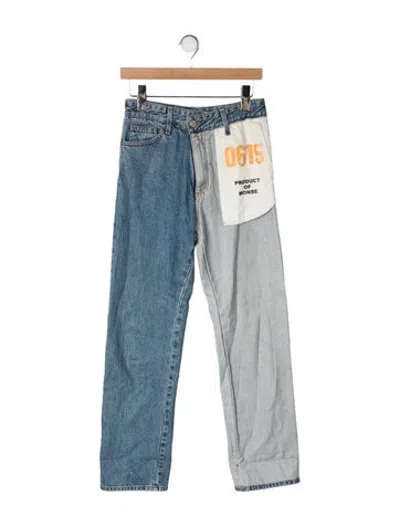 Pre-owned Monse High-rise Straight Leg Jeans In Blue