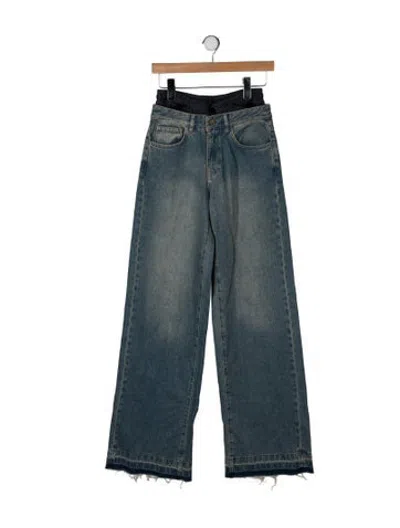 Pre-owned Monse High-rise Wide Leg Jeans In Green