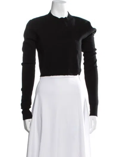 Pre-owned Monse Merino Wool Mock Neck Sweater In Black