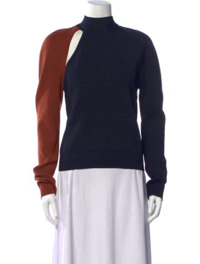 Pre-owned Monse Mock Neck Sweater In Blue