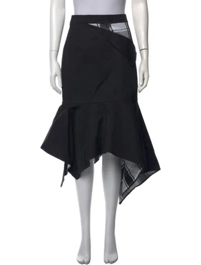 Pre-owned Monse Plaid Print Mini Skirt In Black