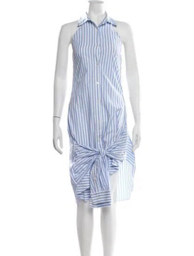 Pre-owned Monse Striped Midi Length Dress In Blue/white