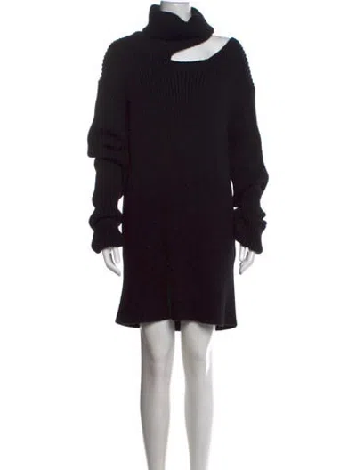 Pre-owned Monse Wool Mini Dress In Black