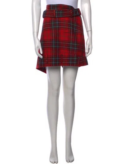 Pre-owned Monse Wool Mini Skirt In Red
