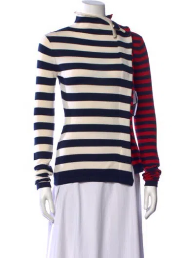 Pre-owned Monse Wool Striped Top In Neutrals