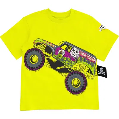 Monster Jam Boys' 3d Novelty Short Sleeve T-shirt (toddler, Little Kid & Big Kid) In Yellow