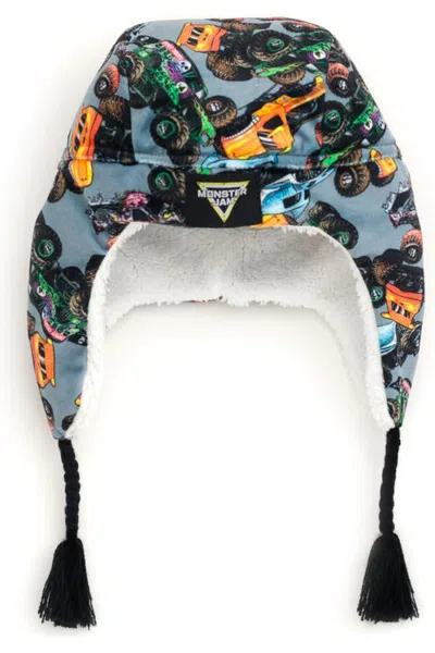 Monster Jam Babies'  Fleece Beanie With Ear Flaps In Multi